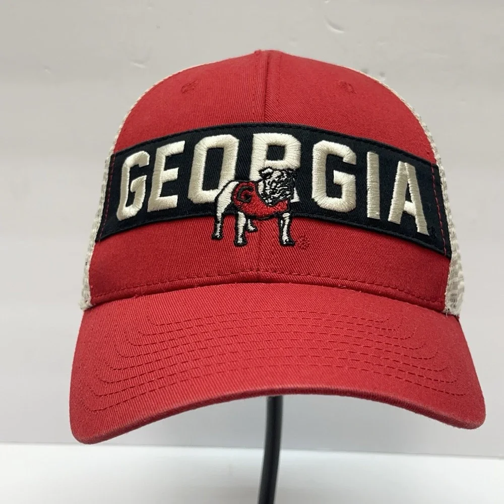 Georgia Bulldogs Trucker Hat Unisex Adult Red Snapback NCAA